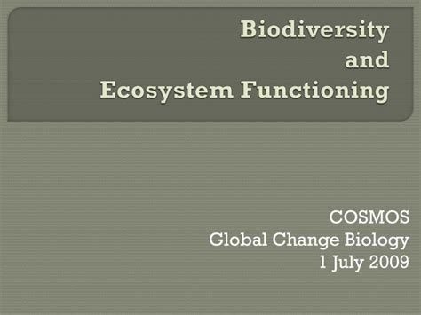 PPT - Biodiversity and Ecosystem Functioning PowerPoint Presentation, free download - ID:2205818