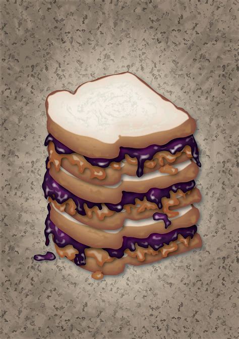 Peanut Butter and Jelly Sandwich Digital Art by Ym Chin - Fine Art America