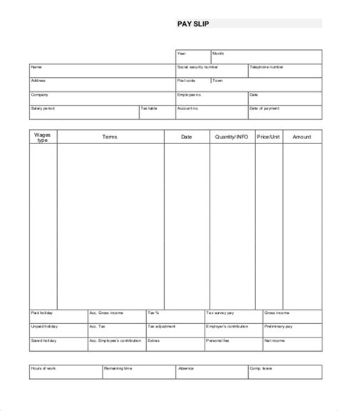 10+ Types of Check Stub Templates