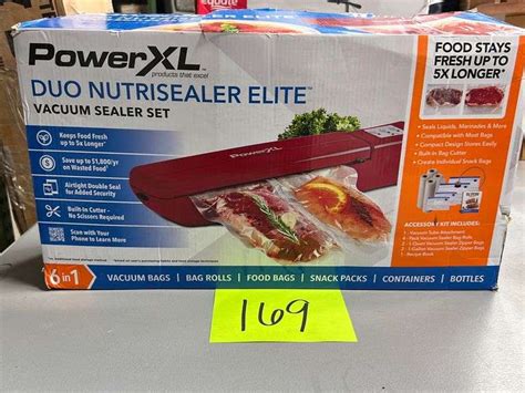 POWER XL VACUUM SEALER SET IN BOX - RED - Earl's Auction Company