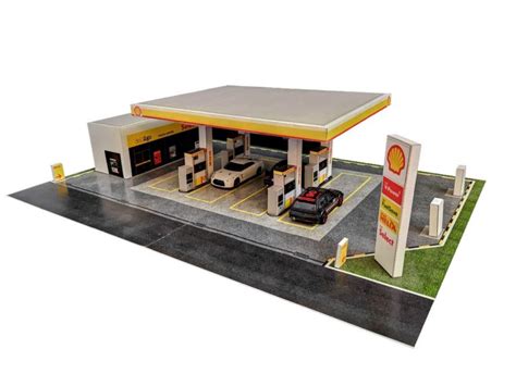 Gas/Petrol Stations | 1:64 Diorama Buildings for Hot Wheels