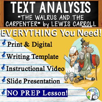 The Walrus and the Carpenter - Text Analysis Writing Prompt, Citing ...