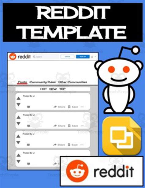 Reddit Template (Editable on Google Slides) by Teach Simple