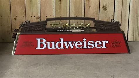 Budweiser Pool Table Light NOS 48 In. X 18 In. X 18 In. for Sale at ...