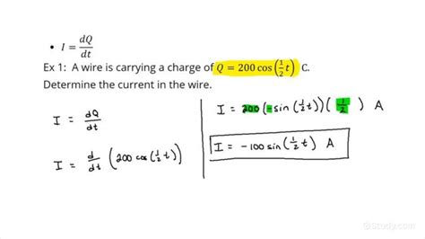 How to Determine a Current as a Function of Time from Charge as a Function of Time | Physics ...