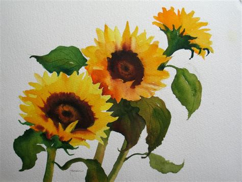 Nel's Everyday Painting: Sunflowers Watercolor - SOLD