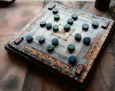 Senet Egyptian Wooden Boardgame- Ancient Handmade Table Game- Unique Pyrography Egypt Art ...