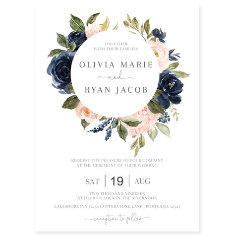 Floral Wedding Invitation | Forever Your Prints