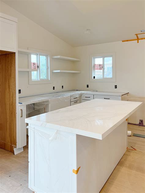 Beach House White Quartz Countertops - MY 100 YEAR OLD HOME