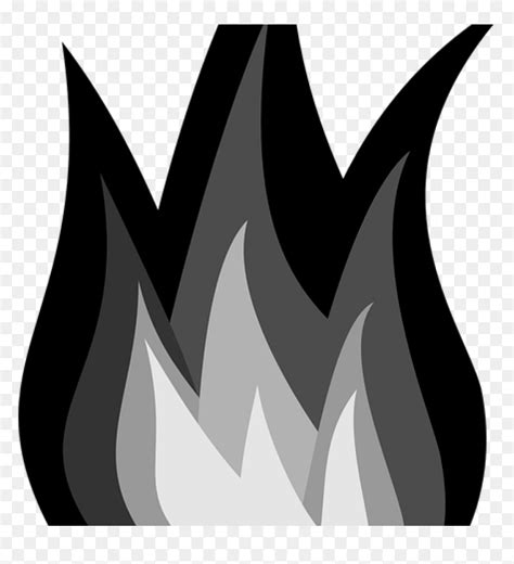 Flame Clipart Black And White Fire Flames Burn Free - Clip Art, HD Png ...