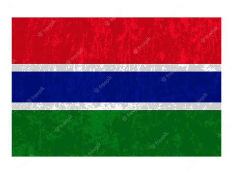 Premium Vector | Gambia grunge flag official colors and proportion vector illustration