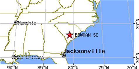 Bowman, South Carolina (SC) ~ population data, races, housing & economy