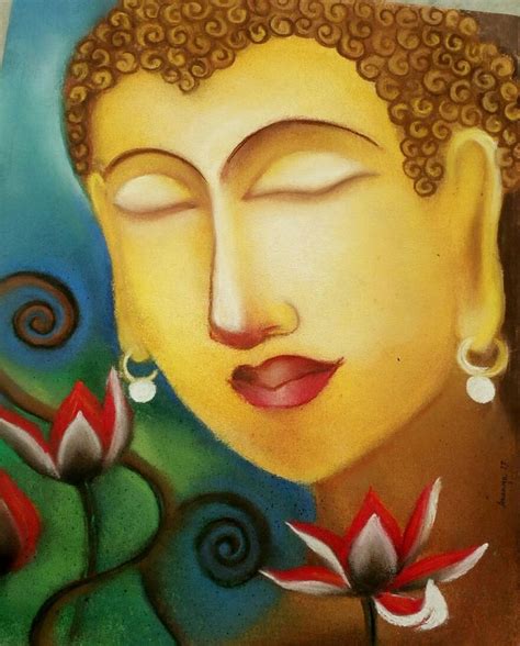 Buddha Lotus Painting at PaintingValley.com | Explore collection of ...