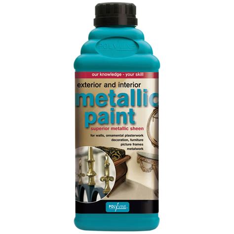 Polyvine MS4 Exterior & Interior Metallic Paint Silver 500ml | Rapid Online