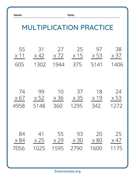 Free Multiplication Worksheets (Printable, Online) - Worksheets Library