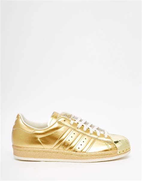 adidas Originals Superstar 80's Gold Metallic Sneakers | Metallic ...