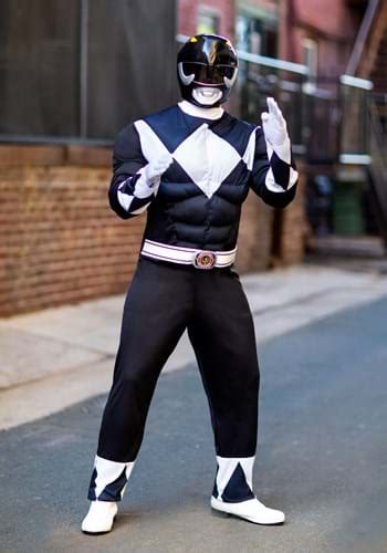 Men's Power Rangers Black Ranger Muscle Costume