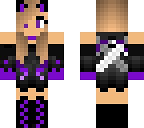 Purple Warrior Girl | Minecraft Skin