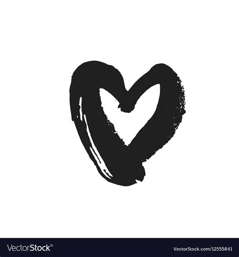 Black heart symbol Royalty Free Vector Image - VectorStock