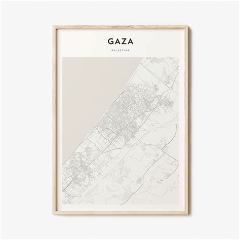 Gaza Map Poster, Gaza Map Print, Gaza Personalized Map Art, Gaza Wall ...