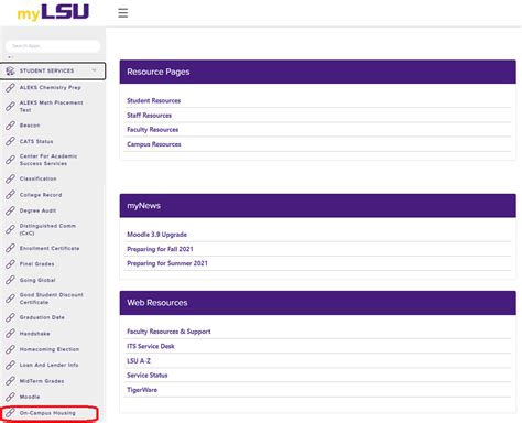 myLSU Portal: On-Campus Housing Application - GROK Knowledge Base