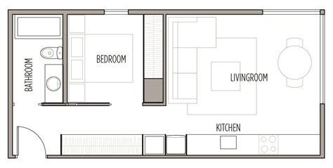 the floor plan for a studio apartment