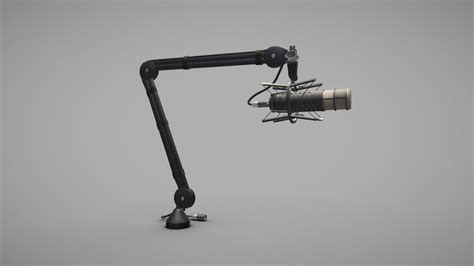 Microphone and Boom Arm - 3D model by immersive-b [b8c30be] - Sketchfab