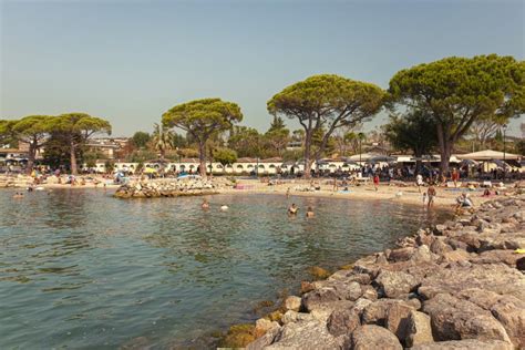 Lazise Beach in Garda Lake in Italy 2 Editorial Photo - Image of gold ...