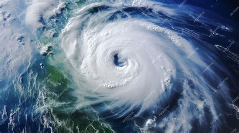 Premium AI Image | Satellite images of a hurricane from a satellite