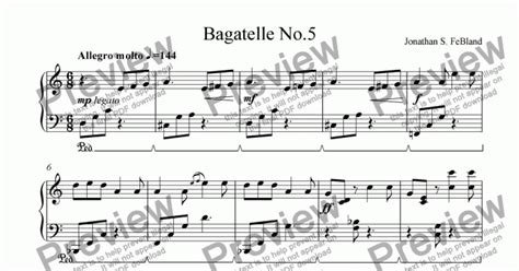 Bagatelle No.5 - Download Sheet Music PDF file