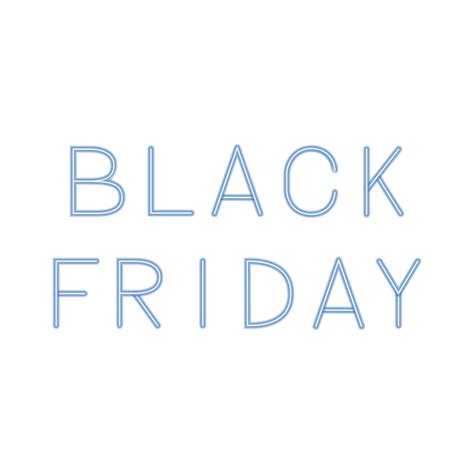 Realistic Black Friday blue neon sign isolated on white background ...