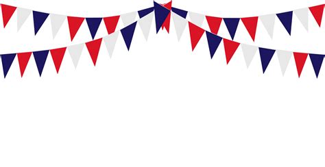 Bunting Hanging Red White Blue Flags Triangles Banner Background ...