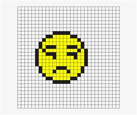 Annoyed Emoji Perler Bead Pattern - Emoji Pixel Art - 610x610 PNG ...