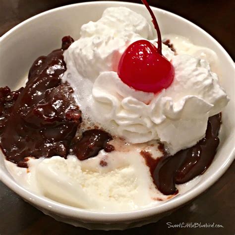 Old-Fashioned Hot Fudge Sundae Cake - Sweet Little Bluebird