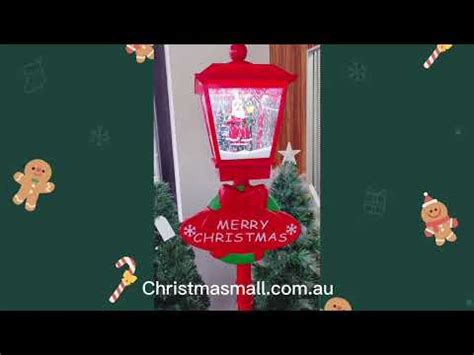 Electric Snow Musical Street Light Lamp Post Christmas Decor ...