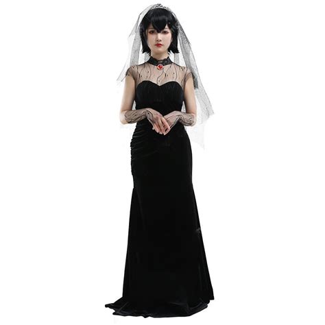 Mavis Dracula Halloween Cosplay Costume Black Wedding Dress - GetLoveMall cheap products ...