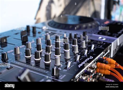 Stage Sound Equipment Close-up Stock Photo - Alamy