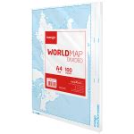 World Map Divided - 100 Sheets Pack