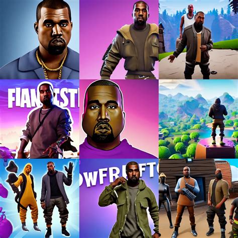 Kanye West in Fortnite | Stable Diffusion