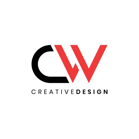 Creative modern geometric letter CW logo design vector 24054640 Vector ...