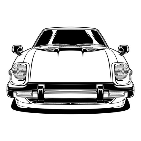 Black and white car vector illustration for conceptual design 8518338 Vector Art at Vecteezy