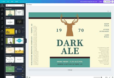 Online Beer Label Maker - Create Beer Label Designs | Canva