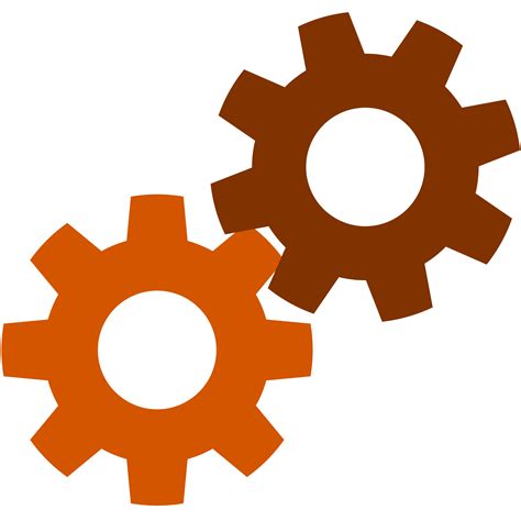 Clipart - Gears in yellow