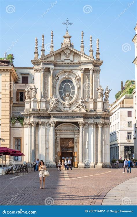 Santa Cristina Church in Saint Charles Square Turin Editorial Photo ...