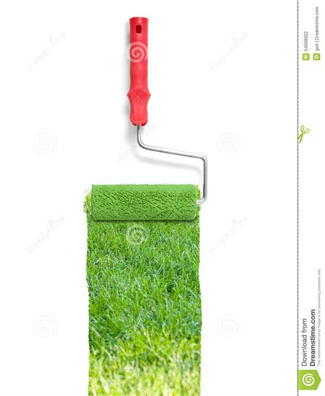 Painting with grass stock photo. Image of paintbrush - 54508922