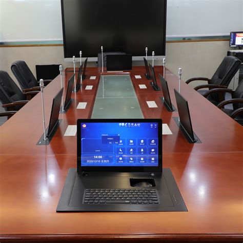 21.5inch Desk Hidden Motorized LCD Monitor Lift Pop up Monitor Lift Monitor Lift for Conference ...