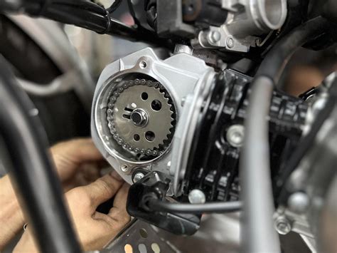 motorcycle service engine repair close up. Maintenance of motorcycle ...