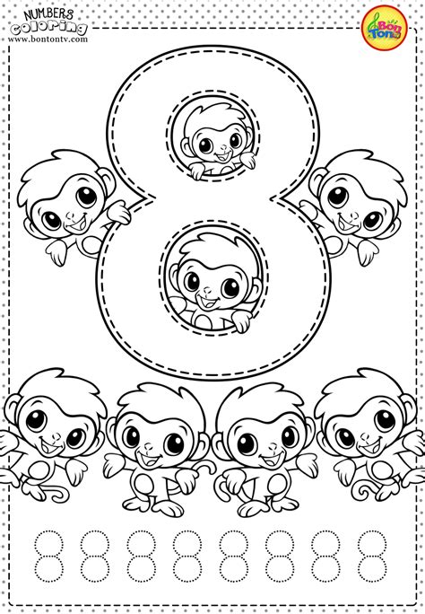 Number 8 - Preschool Printables - Free Worksheets and Coloring Pages for Kids (Learning numbers ...