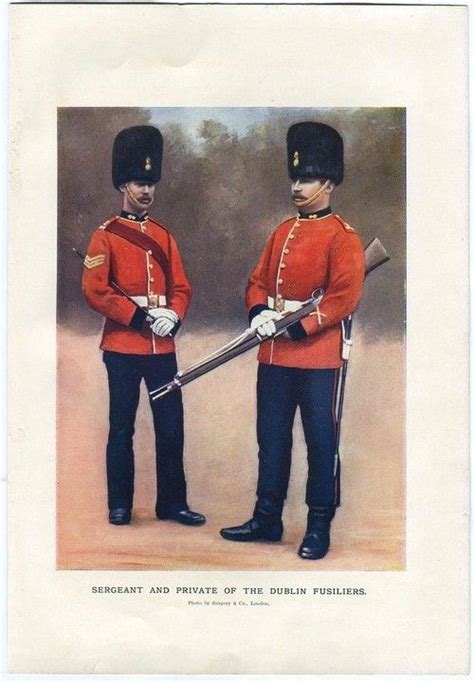 British; The Royal Dublin Fusiliers, Sergeant & Private, c.1900 | Sergeant, Dublin, British uniforms