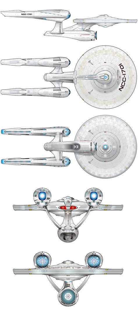 Schematic views of J.J. Abrams' U.S.S. Enterprise NCC-1701 | Star trek ...